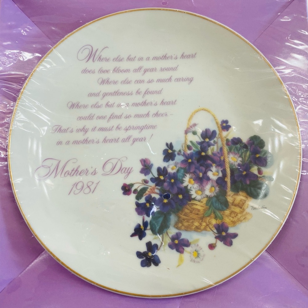 Mothers Day China Plate 1981 American Greetings